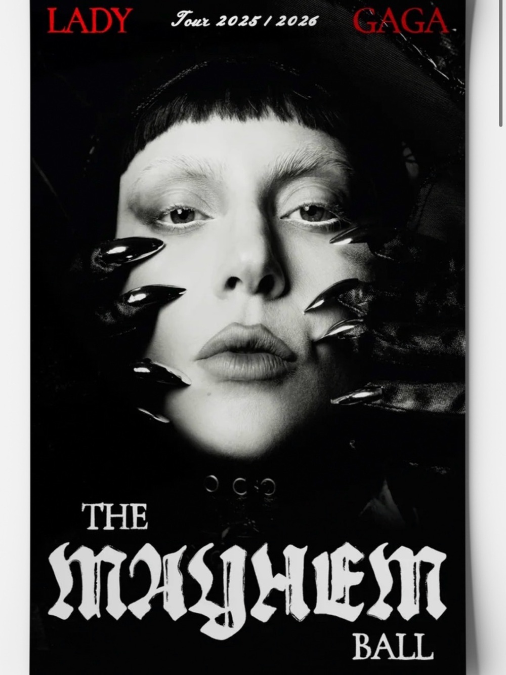 Lady Gaga The Mayhem Ball Tour poster - 24x36